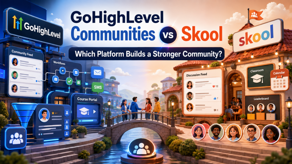 gohighlevel communities vs skool platform