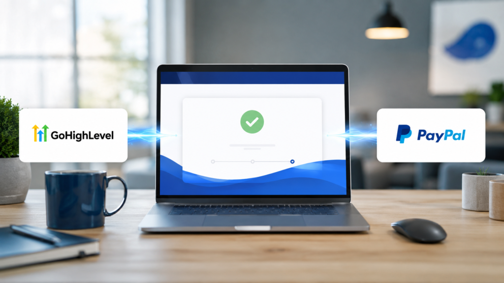 how to connect paypal to gohighlevel funnel